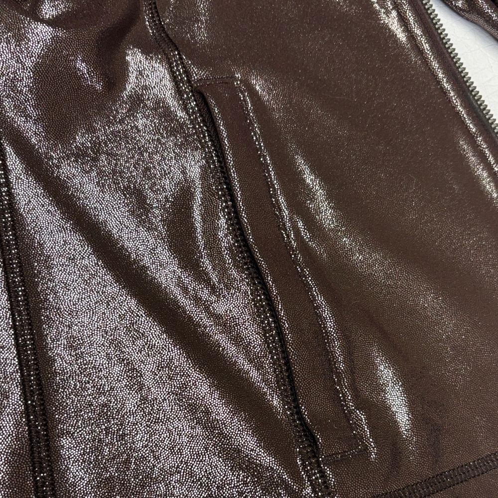 lululemon athletica Glossy Chocolate Leather Jacket - Picture 7 of 7